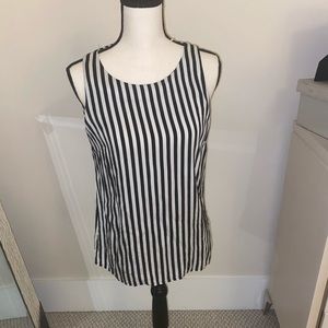 Black and White Striped Banana Republic Tank
